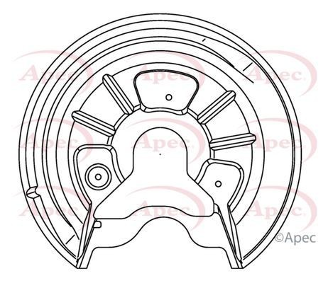 Apec rear left brake - rear, splash