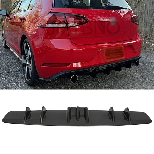 Glossy rear diffuser fins - 7,
