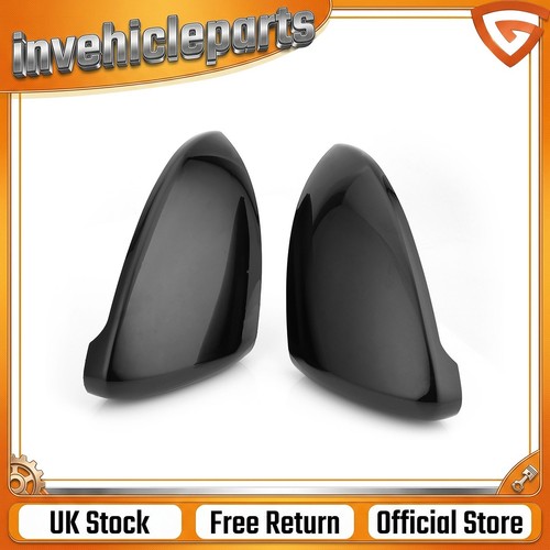 Gloss black wing mirror - mirror, covers