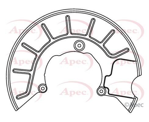Apec front left brake splash - apec,